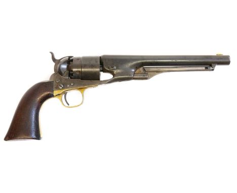 Colt Army .44 percussion revolver, serial number 16442 matching throughout, 8 inch round barrel with maker address roll stamp