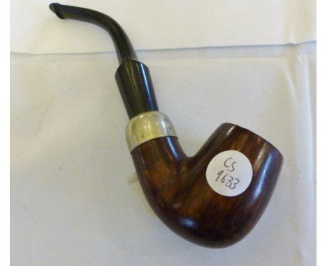 PETERSON PIPE. Peterson pipe with hallmarked silver mount