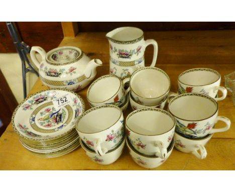 TEA SERVICE. Bridgwood tea service in Malayda Lily pattern