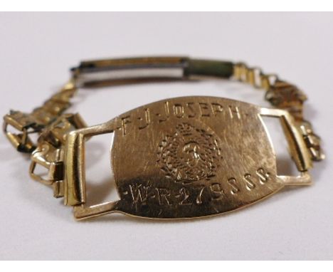 9CT BANGLE.  9ct gold engraved bangle 