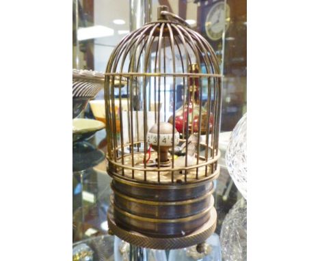 BRASS CAGE CLOCK. Brass bird cage clock 