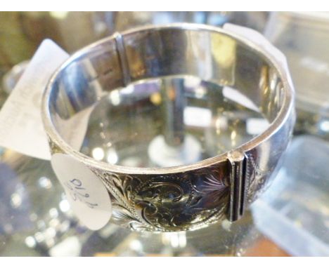SILVER BANGLE. Hallmarked silver bangle