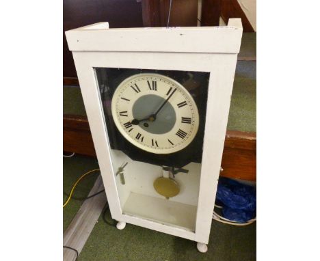 WALL CLOCK. Wall clock with movement converted to fit in display case, 40 x 83cm