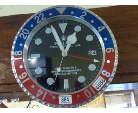 WALL CLOCK. Jewellers advertising wall clock with Pepsi bezel