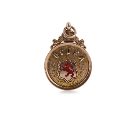 EARLY 20TH CENTURY EAST FIFE JUNIOUR FOOTBALL ASSOCIATION GOLD MEDAL,won by A. Newbigging (Capt.) of Pittenweem Hearts F.C., 