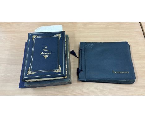 War memento album, vintage military photo album 