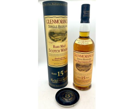 Sealed bottle Glenmorangie 15 Year Old rate malt Scotch whisky 