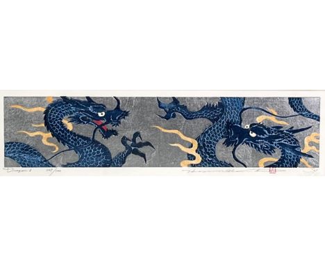 Artist: Hajime NamikiTitle: Dragon 6Origin: Japan, 1995Medium: Woodblock Print on PaperDimensions: 20x9inAdditional Informati