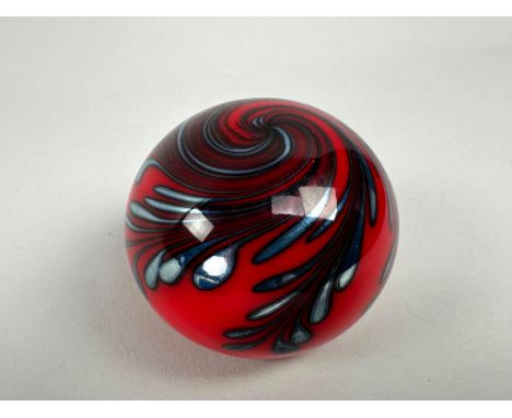 Artist: Daniel LottonTitle: Mandarin Red Paper WeightOrigin: American, 1984Medium: GlassDimensions: 3.5x3.5inAdditional infor