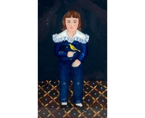 Artist: Jan Vinopal Title: Reverse Glass Painting Origin: American Czech Medium: Oil on Glass Dimensions: 12x17in Additional 