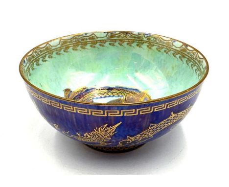 Vintage Wedgwood Dragon Luster Bowl. The bowl is believed to have been manufactured in the 1920s. It is a luster-style small 