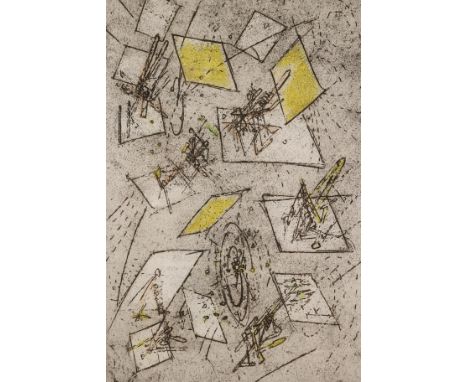 Artist: Roberto MattaTitle: Driote Liberees XOrigin: Chile 1971Medium: Etching and AquatintDimensions: 9 x 12 inches. With th
