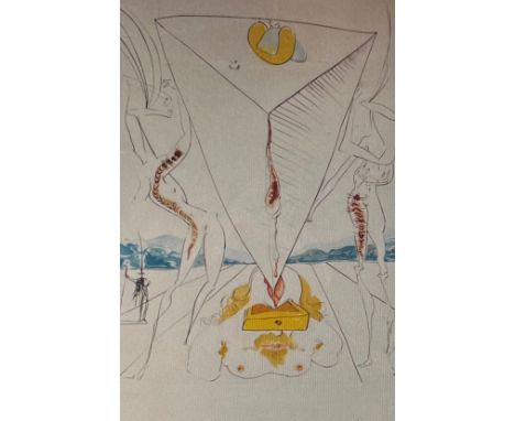 Artist: Salvador DaliTitle: Philosopher Crushed by the Cosmos, From Conquest of Cosmos SeriesOrigin: Spain 1974Medium: Lithog