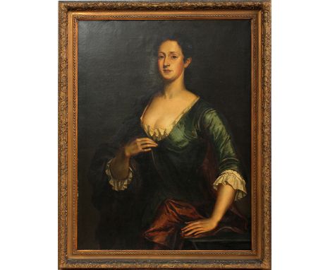 CHARLES COURTNEY CURRAN [AMERICAN, 1861-1942],  OIL ON CANVAS, H 42", W 31":  A copy of the  portrait of Abigail Phillips. 
