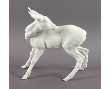 FIGUR "REH", H 21, Bossierernr. 111, Modellnr. A 1243, Entwurf Willi MÜNCH-KHE von 1938, MEISSEN, zeitnahe Ausformung