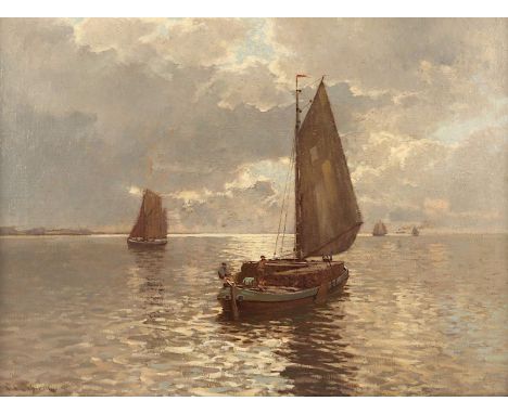 SCHIRM, Carl Coven (1852-1928), "Im Dollart bei Emden", Öl/Lwd., 60 x 80, unten links signiert, verso mit Ortsangabe bez., R.