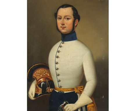 FERENZ, Anton (1801-1888), "Portrait des Oberst der Res. Conrad Raabl von Hauenfreienstein (1818-1880)", Öl/Lwd., 35 x 27, ve