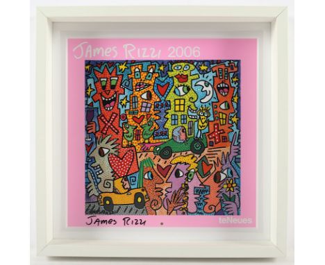 RIZZI, James, Multiple/Farboffset, 31 x 30, handsigniert, Kalenderblatt 2006, R.