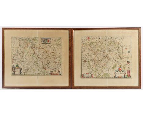 ZWEI KARTEN JÜLICH TRIER, kolorierte Kupferstiche, 38 x 50, besch., BLAEU, 17./18.Jh., R.