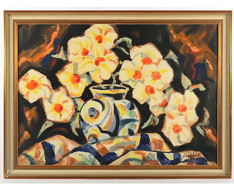 WINDELSCHMIDT, Heinrich (1884-1963), "Stilleben", Öl/Papier, 67 x 94, unten rechts signiert, R.
