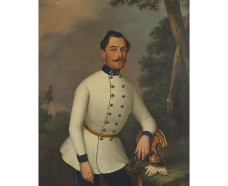FERENZ, Anton (1801-1888), "Portrait des Oberst Sarkander Raabl von Blankenwaffen (*1812)", &nbsp;hier abgebildet noch als Dr