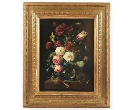OSBECK, Josef (1898-1938), "Blumenstilleben", Öl/Holz, 40 x 30, unten rechts signiert, R.