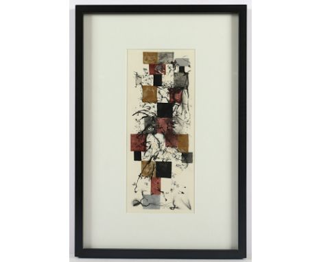 NAEGLI, Harald, "o.T.", Mischtechnik/Papier, 31 x 14,5, unten signiert, 2010, R.