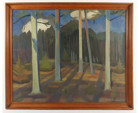 MORTENSEN, Erik (1902-1977), "Landschaft mit Bäumen", Öl/Lwd., 99 x 120, besch., unten rechts signiert, R.