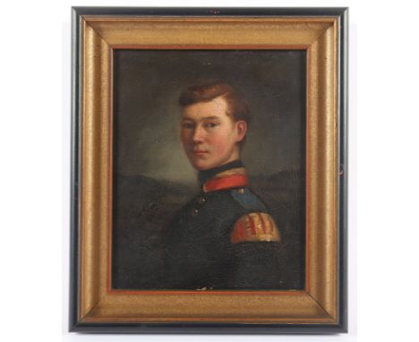 PORTRAITMALER E.19.JH., "Bildnis des Johann Karl Ferdinand Günther (1848-1928) in Uniform", Öl/Lwd., 20 x 16, R.