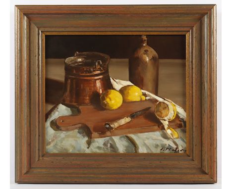 PLATZÖDER, Ludwig (1898-1976), "Stilleben", Öl/Hartfaser, 33 x 39, unten rechts signiert, R.