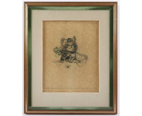 PLÜCKEBAUM, Meta (1876-1954), "Da bin ich", Originalradierung, 24,5 x 19,5, handsigniert, R.