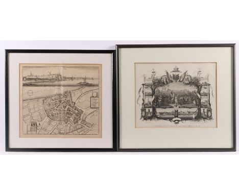 BONN - ZWEI ANSICHTEN, ein Souvenirblatt "Deutsches Turnfest 1872" und eine Ansicht aus der Vogelschau (diese von M.Merian, u