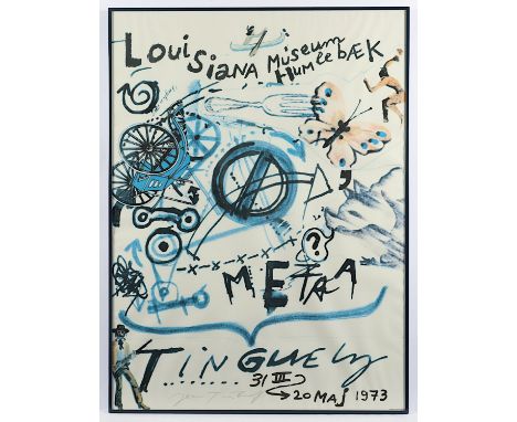 TINGUELY, Jean, Plakat, Farboffset, 83 x 61, handsigniert, 1973, R.