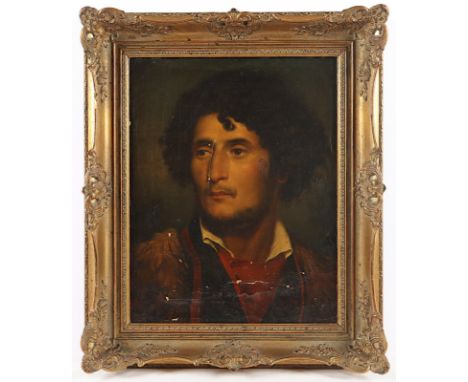 PORTRAITMALER&nbsp;um 1850, "Giacomo Orlandi di Subiaco", Umreis Anselm Feuerbach, Öl/Lwd., 47,5 x 37, stark besch., R.