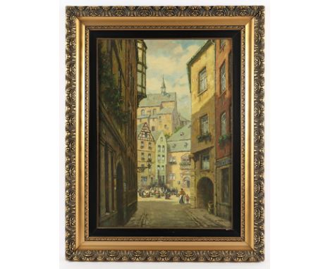 MÖHREN, Jean (1875-1954), "Ansicht aus Cochem an der Mosel", Öl/Lwd., 70 x 50, rest. und besch., unten rechts signiert, R.