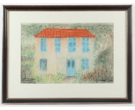 JOMÜ, Felix (1943-2006), "Haus", Pastell/Papier, 32 x 50, unten rechts signiert, links bez., Hydra, R.