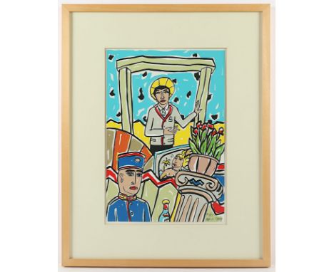GÖTZE, Moritz, "o.T.", Farbserigrafie, nummeriert 14/15, handsigniert und datiert 1999, R.