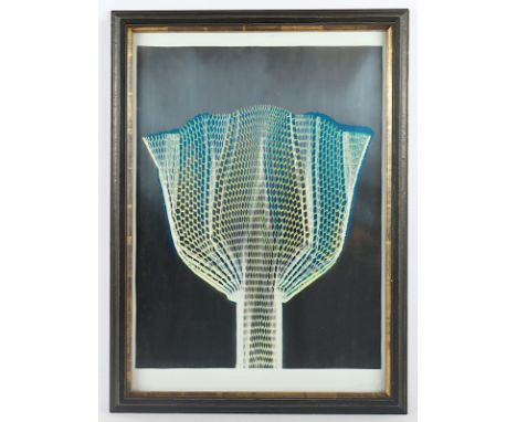 MACK, Heinz, "Blumenfächer", Farbserigrafie/Silberfolie, 60 x 47, nummeriert 59/500, handsigniert und datiert '72, R.