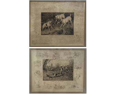 AFTER FRANK PATON "Every dog has his day" black and white etching, signed in pencil lower left, 21 cm x 26 cm together with a