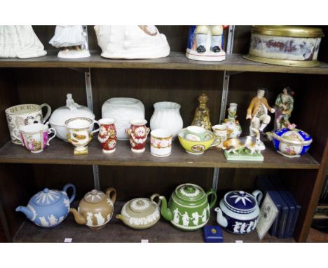 An interesting collection of English and Continental pottery and porcelain,&nbsp;to include a Royal Worcester Hound, No.3356;