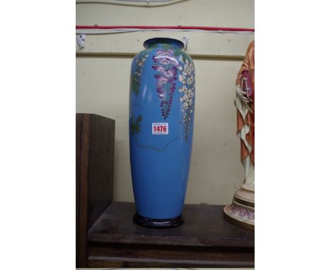 A Japanese cloisonne enamel vase, 38cm high. 