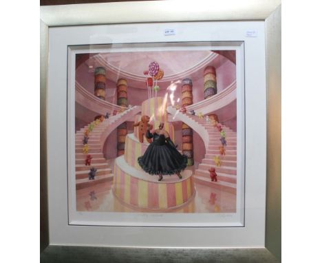 A large Sarah-Jane Szikora limited-edition print 'The Merry Widow' signed &amp; numbered 58/97 in gallery quality mount and f