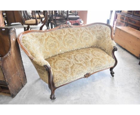 A 19th Century salon settee having knurl frame, width approx. 172cm