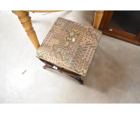 A Savanorola X framed footstool