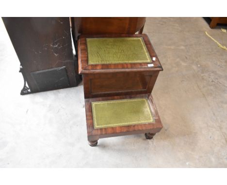 A Regency style mahogany step drawer