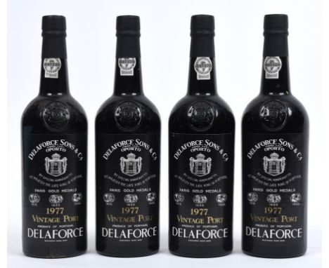 Ten bottles of Delaforce Vintage Port, 1977, and a bottle of Sercial Madeira (11)  See illustration Condition report Report b