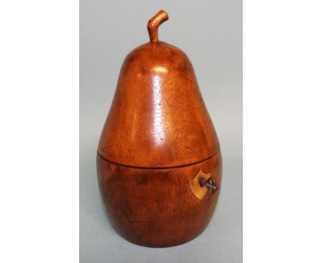 A tea caddy, in the form of a pear, 18 cm high