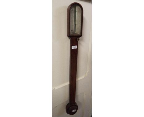 A stick barometer, signed C Baker, 244 High Holborn, in a rosewood case, 92.5 cm high