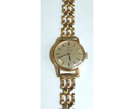A lady's 9ct gold Omega wristwatch, on a 9ct gold bracelet Condition report Report by RB

Please note that Charterhouse do no