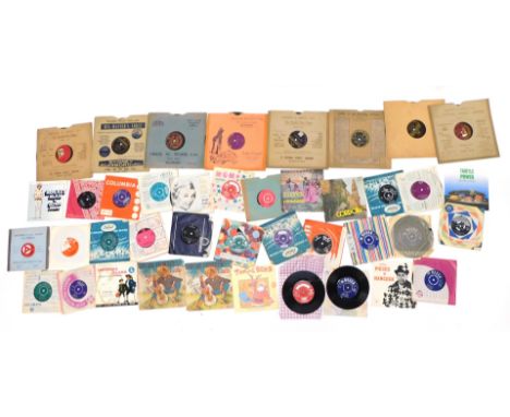 A quantity of 45rpm records, to include The Beatles Ticket to Ride, Anthony Newley Strawberry Fair, Elton John Rocket Man, re